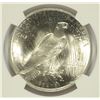 Image 3 : 1923 PEACE SILVER DOLLAR, NGC MS-66  BLAST WHITE!!