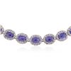 Image 2 : 14KT White Gold 60.84 ctw Tanzanite and Diamond Necklace