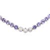 Image 2 : 14KT White Gold 12.74 ctw Tanzanite and Diamond Necklace