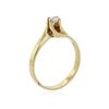Image 3 : 14KT Yellow Gold 0.25 ctw Diamond Solitaire Ring
