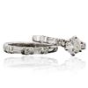Image 3 : 14KT White Gold 1.33 ctw Diamond Ring Wedding Set