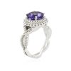 Image 3 : 14KT White Gold 3.51 ctw Tanzanite and Diamond Ring