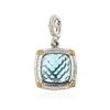 Image 1 : Sterling Silver 11.55 ctw Topaz and Diamond Pendant
