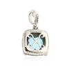 Image 2 : Sterling Silver 11.55 ctw Topaz and Diamond Pendant