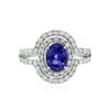 Image 1 : 14KT White Gold 1.37 ctw Tanzanite and Diamond Ring