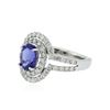 Image 2 : 14KT White Gold 1.37 ctw Tanzanite and Diamond Ring