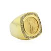 Image 2 : 14KT Yellow Gold 0.44 ctw Diamond Coin Ring