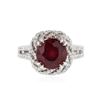 Image 1 : 14KT White Gold 4.05 ctw Ruby and Diamond Ring