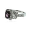 Image 2 : 14KT White Gold 1.96 ctw Spinel and Diamond Ring