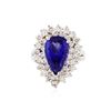 Image 1 : 14KT White Gold 3.11 ctw Tanzanite and Diamond Ring