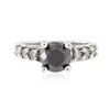 Image 1 : 14KT White Gold 1.59 ctw Black Diamond Ring