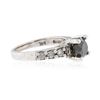 Image 2 : 14KT White Gold 1.59 ctw Black Diamond Ring