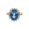 Image 1 : 14KT Yellow Gold 3.80 ctw Topaz and Diamond Ring