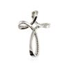 Image 2 : 14KT White Gold 0.82 ctw Diamond Cross Pendant