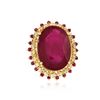 Image 1 : 14KT Yellow Gold 33.44 ctw Ruby and Diamond Ring