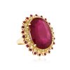 Image 2 : 14KT Yellow Gold 33.44 ctw Ruby and Diamond Ring