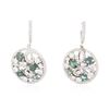 Image 1 : 14KT White Gold 2.61 ctw Alexandrite and Diamond Earrings