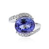 Image 1 : 14KT White Gold 5.13 ctw Tanzanite and Diamond Ring