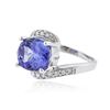 Image 2 : 14KT White Gold 5.13 ctw Tanzanite and Diamond Ring