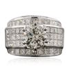 Image 1 : 18KT White Gold 4.64 ctw Diamond Ring