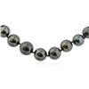 Image 2 : 14KT White Gold Tahitian Pearl Necklace