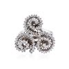 Image 1 : 14KT White Gold 0.74 ctw Diamond Ring