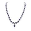 Image 2 : 14KT White Gold 16.85 ctw Tanzanite and Diamond Necklace