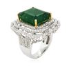 Image 3 : 14KT Two-Tone 17.96 ctw Emerald and Diamond Ring