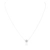 Image 1 : 14KT White Gold 0.20 ctw Diamond Evil Eye Pendant With Chain