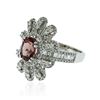 Image 2 : 14KT White Gold 1.42 ctw Pink Spinel and Diamond Ring
