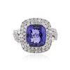 Image 1 : 14KT White Gold 5.84 ctw Tanzanite and Diamond Ring