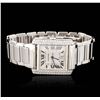 Image 1 : Gents Cartier 18KT White Gold 1.56 ctw Diamond Tank Franciase Wristwatch