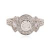 Image 1 : 18KT White Gold GIA Certified 2.01 ctw Diamond Ring