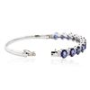 Image 3 : 14KT White Gold 11.45 ctw Sapphire and Diamond Bracelet
