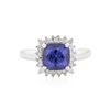 Image 1 : 14KT White Gold 2.18 ctw Tanzanite and Diamond Ring