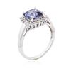 Image 3 : 14KT White Gold 2.18 ctw Tanzanite and Diamond Ring