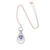 Image 1 : 14KT Two-Tone Gold 2.65 ctw Tanzanite and Diamond Pendant With Chain