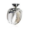 Image 3 : 14KT White Gold 3.26 ctw Sapphire and Diamond Ring