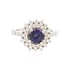 Image 1 : 14KT White Gold 1.14 ctw Tanzanite and Diamond Ring