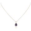 Image 1 : 14KT Yellow Gold 2.54 ctw Tanzanite and Diamond Pendant With Chain