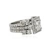 Image 2 : Platinum 4.01 ctw Diamond Ring