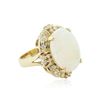 Image 2 : 14KT Yellow Gold 4.68 ctw Opal and Diamond Ring