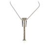 Image 2 : 14KT White Gold 0.16 ctw Diamond Pendant With Chain