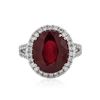 Image 1 : 18KT White Gold 8.20 ctw Ruby and Diamond Ring