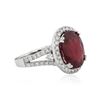 Image 2 : 18KT White Gold 8.20 ctw Ruby and Diamond Ring
