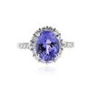 Image 1 : 14KT White Gold 3.10 ctw Tanzanite and Diamond Ring