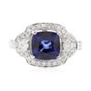 Image 1 : 14KT White Gold 2.58 ctw Sapphire and Diamond Ring