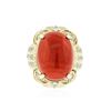 Image 1 : 14KT Rose Gold 20.93 ctw Coral and Diamond Ring