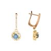 Image 2 : 14KT Yellow and Rose Gold 2.08 ctw Diamond Earrings