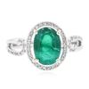 Image 1 : 14KT White Gold 2.07 ctw Emerald and Diamond Ring